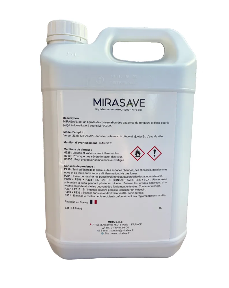 Bidon de 5 L de liquide conservateur Mirasave